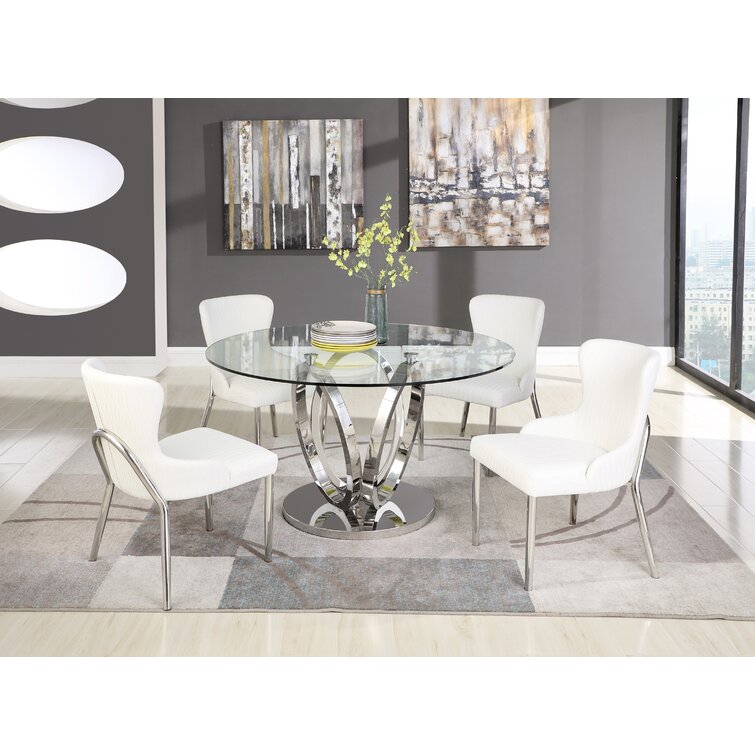 Wayfair glass best sale dining table sets